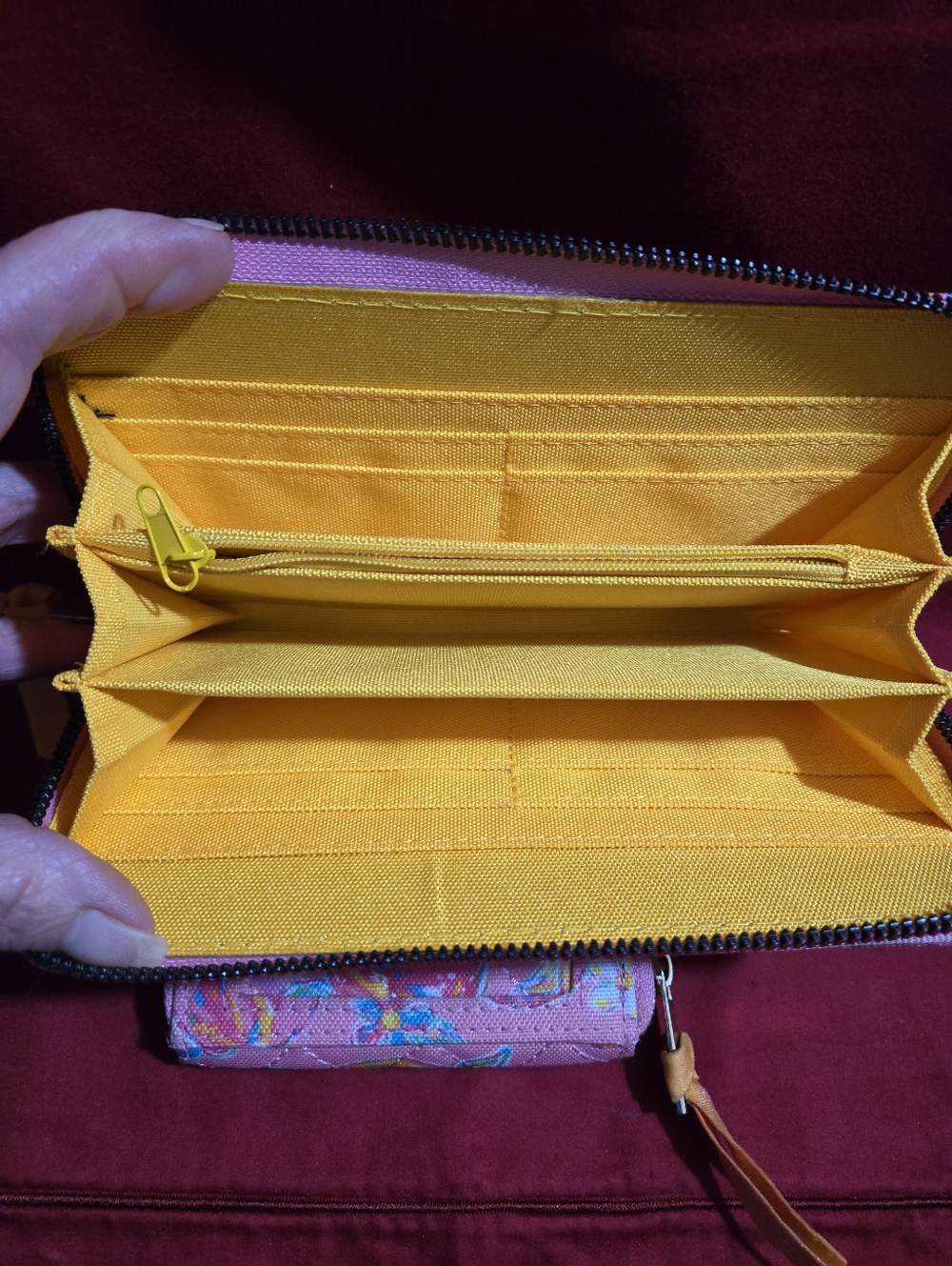 Simply Southern 2pc Bright Pink Fruit Print Wallet & Card Case Set NWOT - Picture 4 of 6